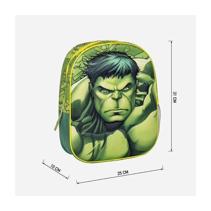 Mochila infantil 3D avengers hulk 25.0 x 31.0 x 10.0 cm 4