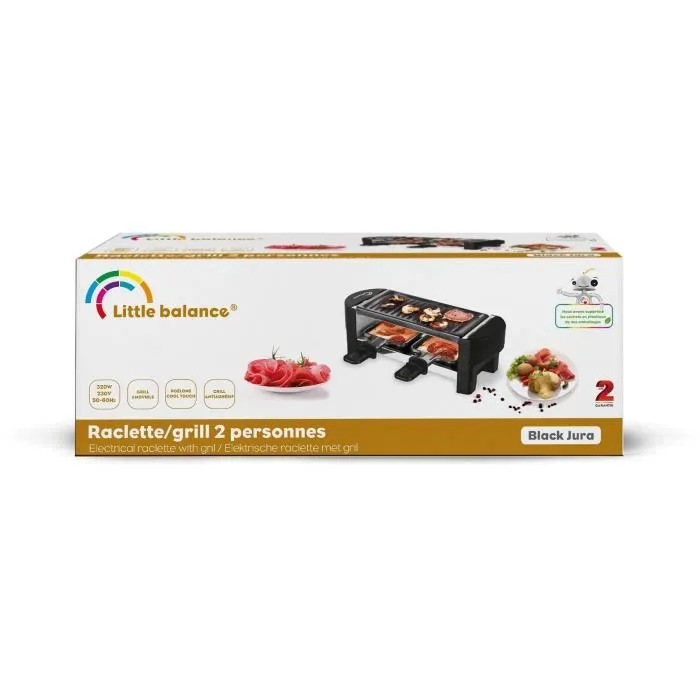 Little Balance ADAQ70422 Máquina de Raclette para 2 Personas 350W Blanco / Negro 2