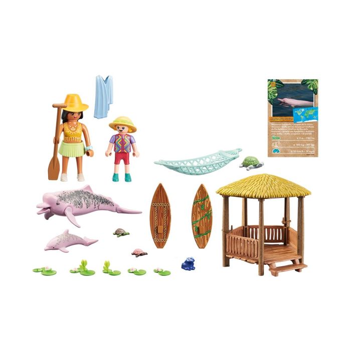 Playmobil 71143 Wiltopia Tour Remo Delfines de Río Set de Juego Flotante con 2 Tablas SUP, Caseta y Tarjeta Animal +4 Años 1 Playmobil 71143 Wiltopia Tour Remo Delfines de Río Set de Juego Flotante con 2 Tablas SUP, Caseta y Tarjeta Animal +4 Años 1