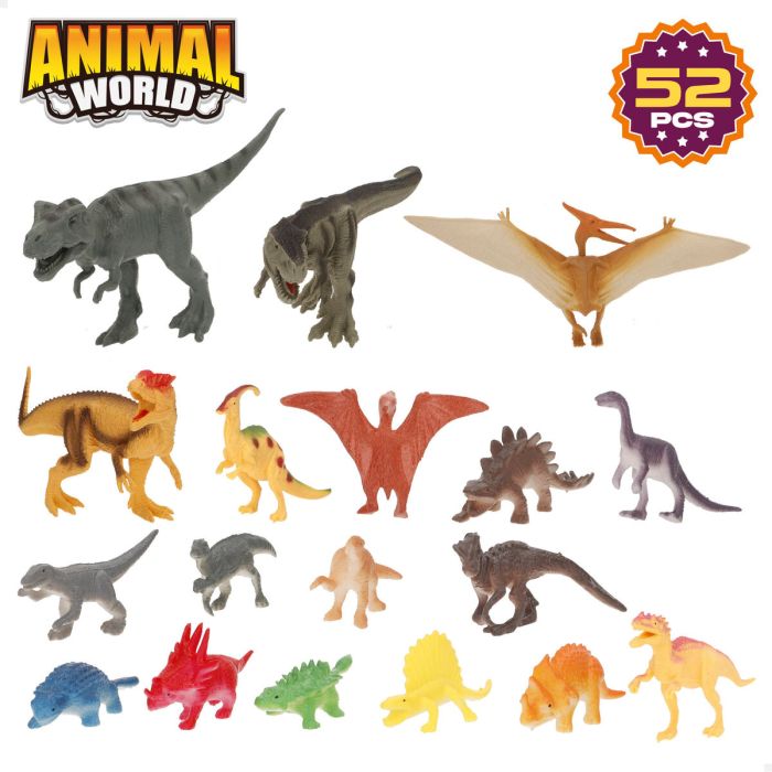 Set de Dinosaurios Colorbaby 20 x 12 x 7 cm 52 Piezas 4 Unidades 1