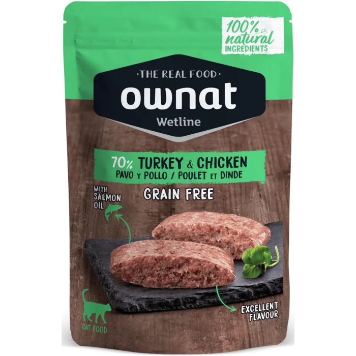 Ownat Wetline Feline Pavo Y Pollo 12x85 gr