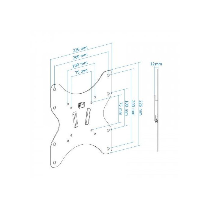 Tooq Soporte Pared LP1242F-B para Pantallas de 23-42 Pulgadas, VESA hasta 200x200mm, Carga Máxima 35kg, Color Negro 6