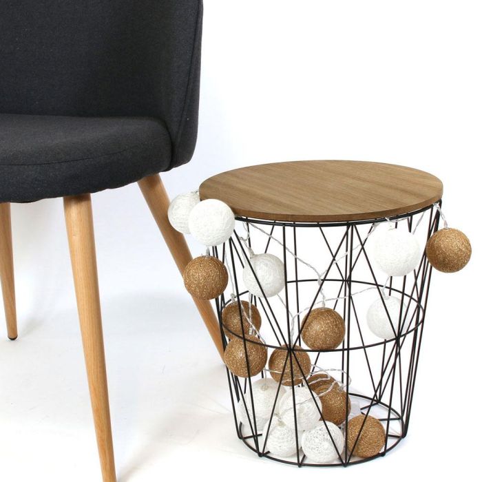 Home Deco Light Guirnalda Luz 20 Led Blanco y Oro para Decoración Hogar 2