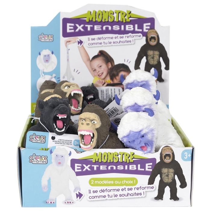 Jeux 2 momes Monstruo Elástico Seche Pleure - King Kong, Hombre Lobo, Yeti - Juguete Divertido Deformable (10x5xh.16cm) 3