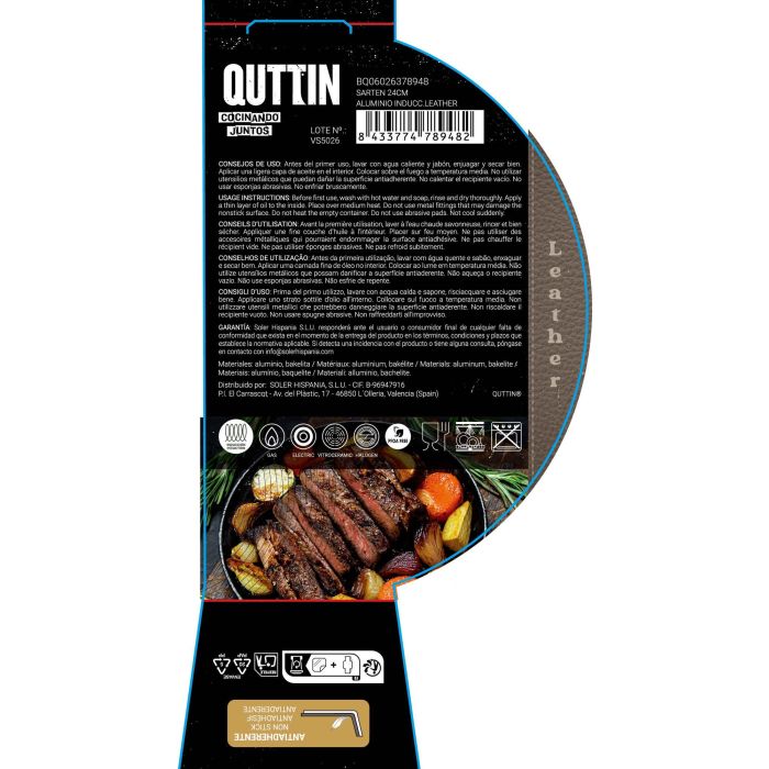 Sarten 24Cm Aluminio Inducc.Leather Quttin (6 Unidades) 7 Sarten 24Cm Aluminio Inducc.Leather Quttin (6 Unidades) 7