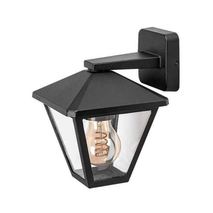 RABALUX RAB-7147 Aplique Empotrable de Exterior Paravento E27 IP44 Negro de Aluminio y Cristal Transparente Clásico RABALUX RAB-7147 Aplique Empotrable de Exterior Paravento E27 IP44 Negro de Aluminio y Cristal Transparente Clásico