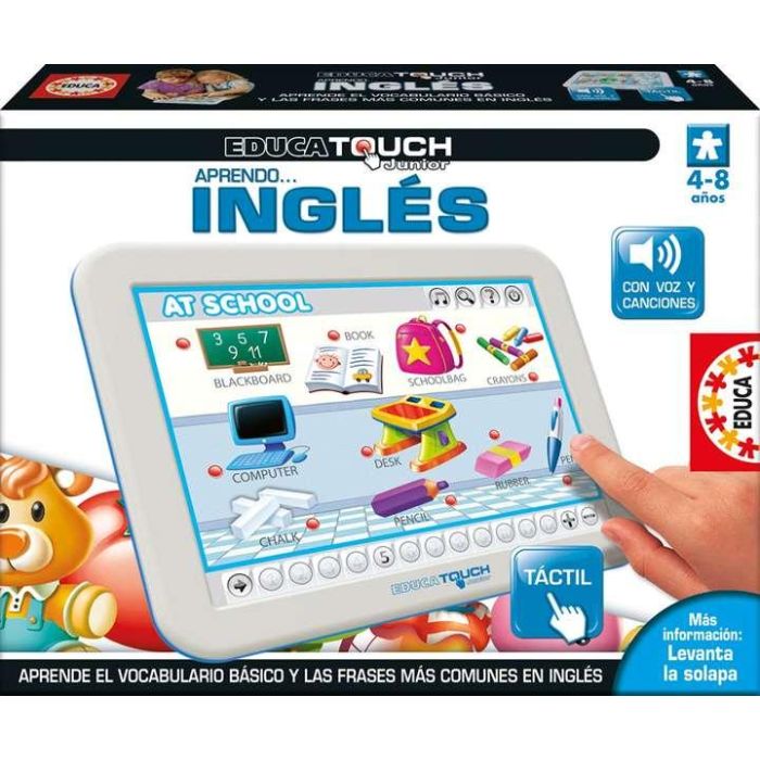 Educa Juego Educa Touch Junior Táctil Aprendo Inglés con 6 Láminas de Actividades para Niños de 4 a 8 Años 0 Educa Juego Educa Touch Junior Táctil Aprendo Inglés con 6 Láminas de Actividades para Niños de 4 a 8 Años 0