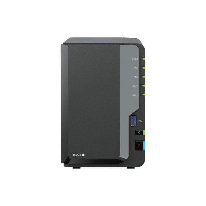 NAS Synology Diskstation DS224+/ 2 Bahías 3.5"- 2.5"/ 2GB DDR4/ Formato Torre 2 NAS Synology Diskstation DS224+/ 2 Bahías 3.5"- 2.5"/ 2GB DDR4/ Formato Torre 2