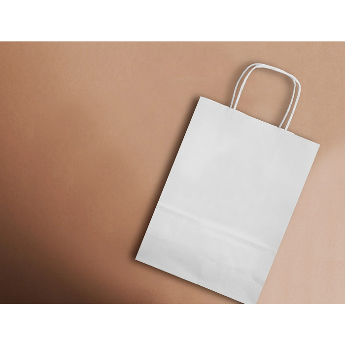 Q-connect Bolsa Papel Celulosa Blanco S con Asa Retorcida 240x320x100 mm 8