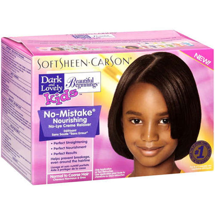 Dark And Lovely Kids Relaxer Normal Hair con Aceite de Coco y Vitamina E. Alisador para niños que ayuda a prevenir la rotura y nutrir el cabello.