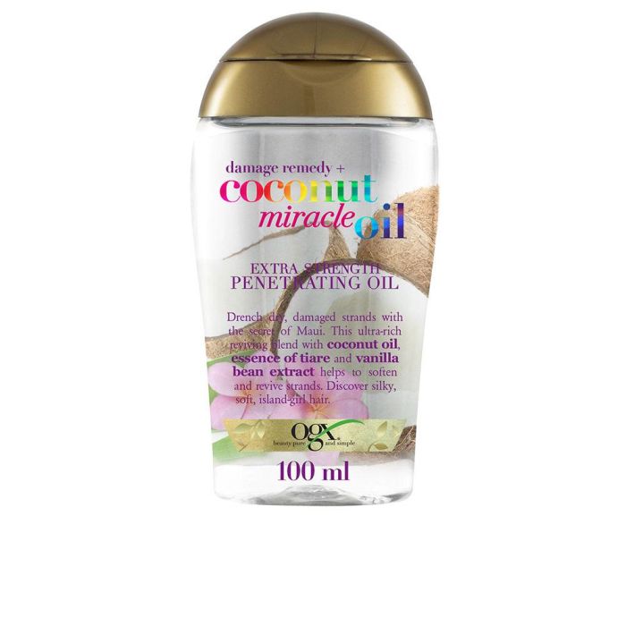 OGX COCONUT MIRACLE OIL Aceite de coco extra strength para cabello dañado, 100 ml
