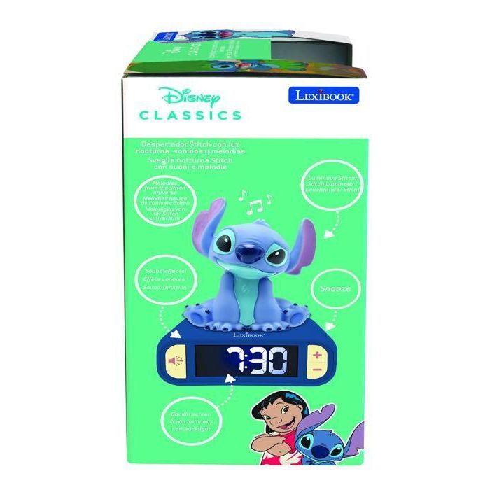 Reloj Despertador Disney Stitch Rl800D Lexibook 2