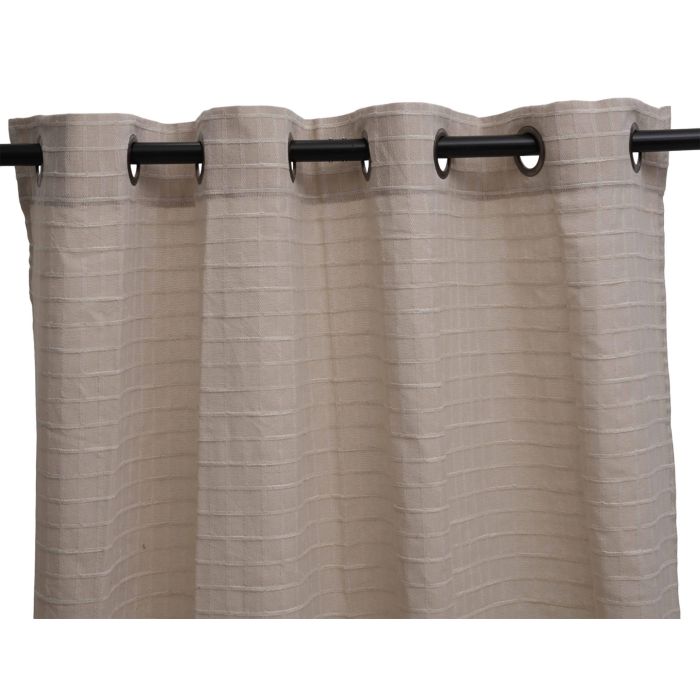Cortina Boho DKD Home Decor Beige 260 x 140 cm (2 Unidades) 2