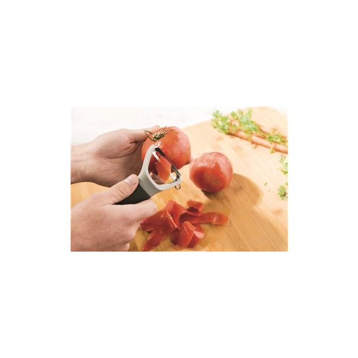 Berghoff 3950295 Set de 2 Peladores + Rallador Multiusos para Frutas y Verduras, Acero Inoxidable 5