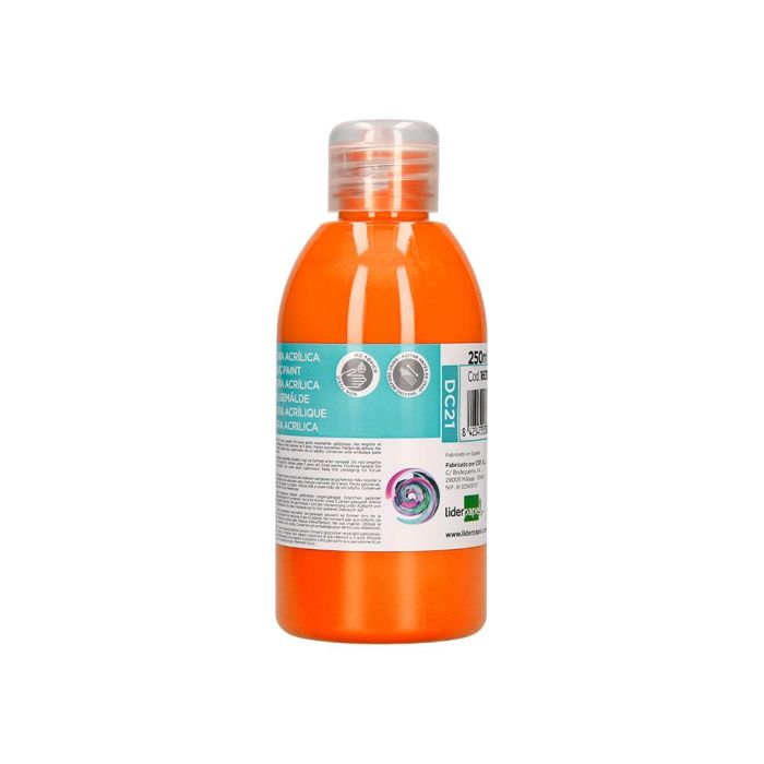 Pintura Acrilica Liderpapel Bote De 250 mL Naranja 3