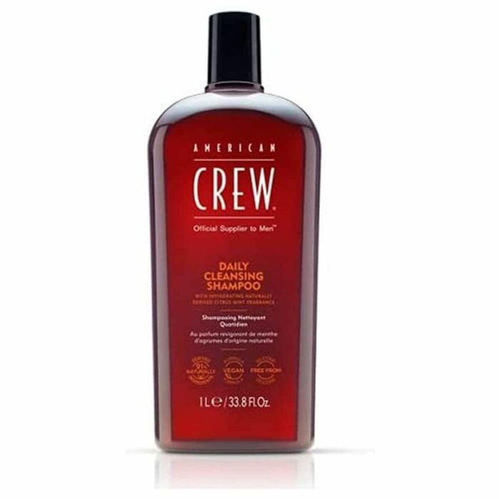 American Crew Champú Daily 1000 ml - Champú Hidratante y Brillo para Cabello Graso