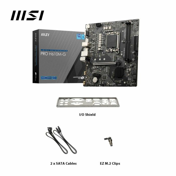 Msi MSI1701162253900 Placa base PRO H610M-G Intel H610 LGA 1700 micro ATX 11 Msi MSI1701162253900 Placa base PRO H610M-G Intel H610 LGA 1700 micro ATX 11