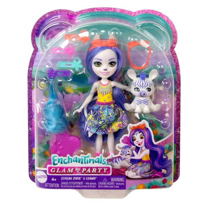 Mattel Muñeca Enchantimals Glam Party Cebra HNV28 0 Mattel Muñeca Enchantimals Glam Party Cebra HNV28 0