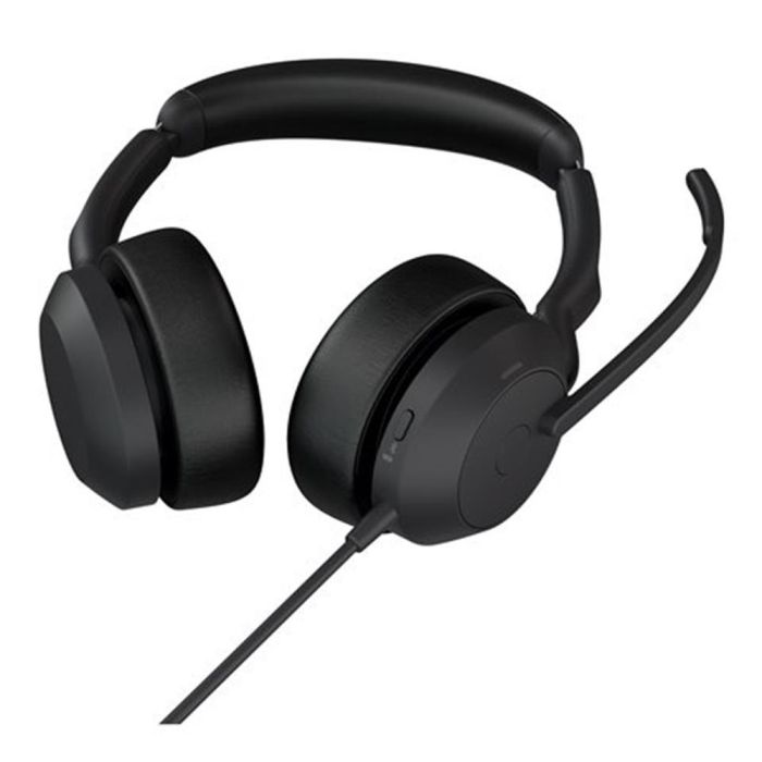 Jabra Evolve2 50 MS Stereo Auriculares Inalámbricos y Alámbricos para Oficina/Centro de Llamadas Optimizados para Microsoft Teams Negros 2