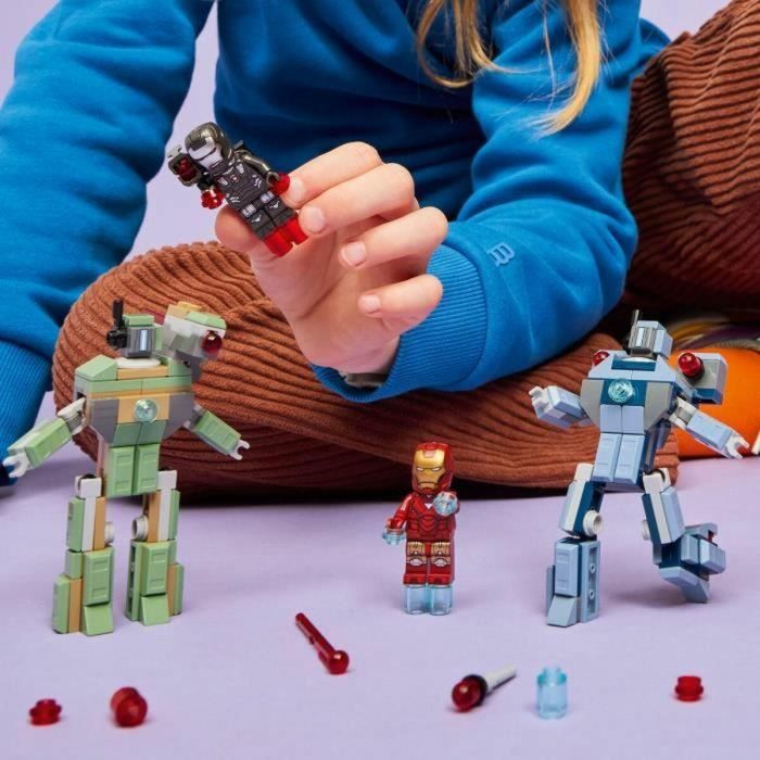LEGO 76320 Marvel Iron Man y War Machine contra los drones de Hammer Juguete para niños de 7 años 3 LEGO 76320 Marvel Iron Man y War Machine contra los drones de Hammer Juguete para niños de 7 años 3