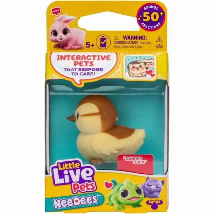 Moose Toys MOO0630996266533 Lil' Needees Little Live Pets Animales de bolsillo interactivos con sonidos y reacciones 5
