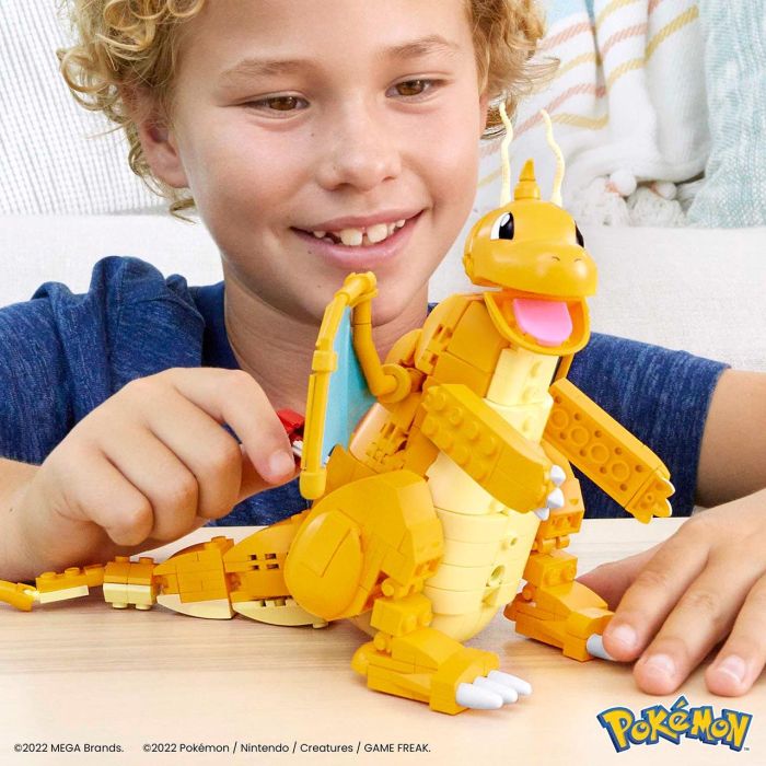 MEGA BLOKS HKT25 Pokémon Dragonite Set de Construcción 388 Piezas Figura Construible con Alas Móviles para Niños +8 años 4 MEGA BLOKS HKT25 Pokémon Dragonite Set de Construcción 388 Piezas Figura Construible con Alas Móviles para Niños +8 años 4