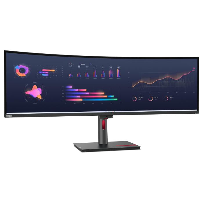 Lenovo Monitor ThinkVision P49w-30 49" Dual QHD (5120x1440) IPS 32:9 PBP KVM USB-C Thunderbolt 4 Ethernet 16