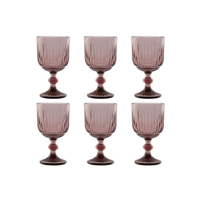 Copa Basicos DKD Home Decor Rosa 8.8 x 16.3 x 8.8 cm Set de 6 Copa Basicos DKD Home Decor Rosa 8.8 x 16.3 x 8.8 cm Set de 6