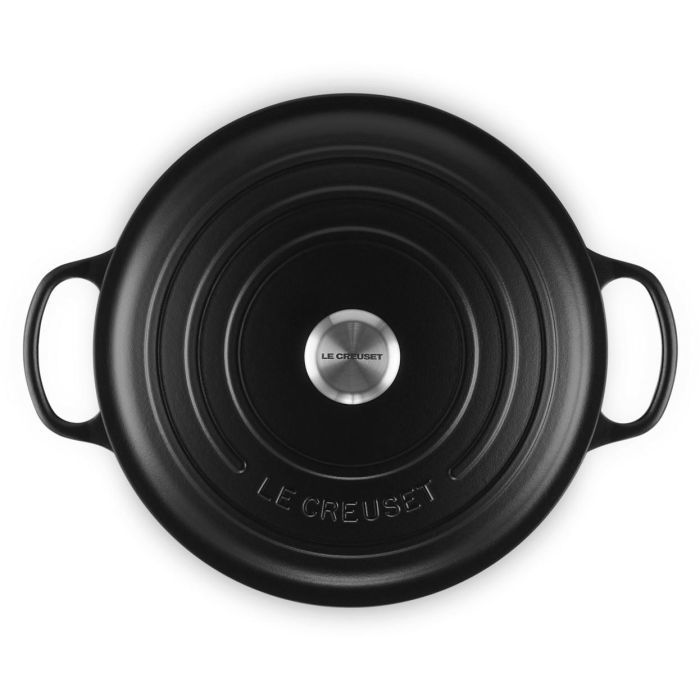 Le Creuset Signature Bräter rund 30 cm schwarz 3