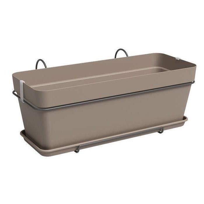 ARTEVASI - Kit jardinera Capri 50cm v2 taupe 50,2 x 28,5 x h20,7 cm - 1,54l