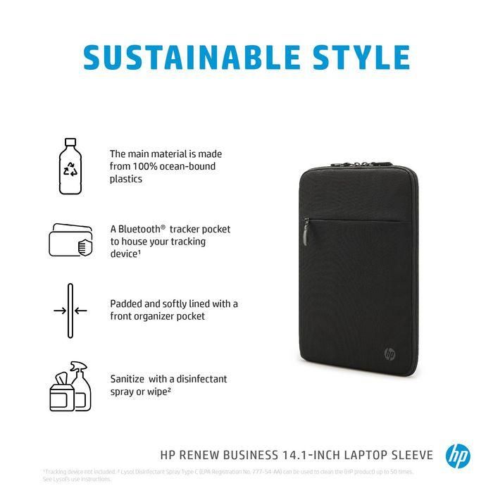 HP Renew Business Bolso para Portátil 14.1 pulgadas - Fabricado con Materiales Eco-Responsables, Duradero y Organizado 1 HP Renew Business Bolso para Portátil 14.1 pulgadas - Fabricado con Materiales Eco-Responsables, Duradero y Organizado 1