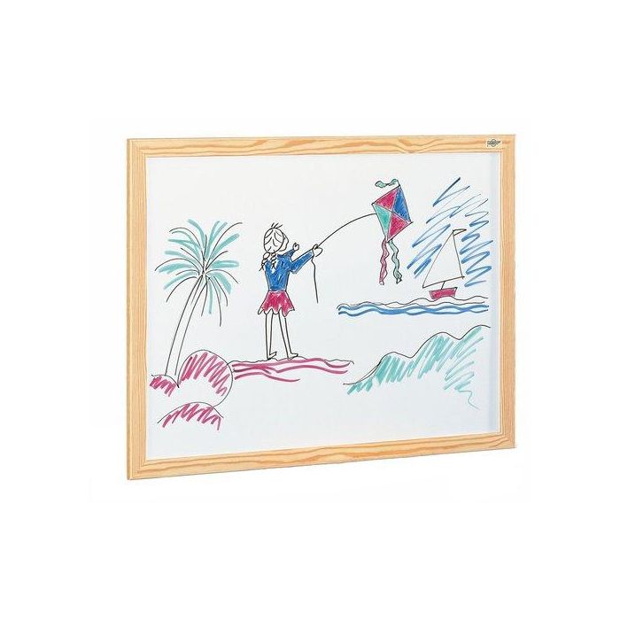 Pizarra Blanca Faibo Estratificada Marco Fibra 87X127Cm