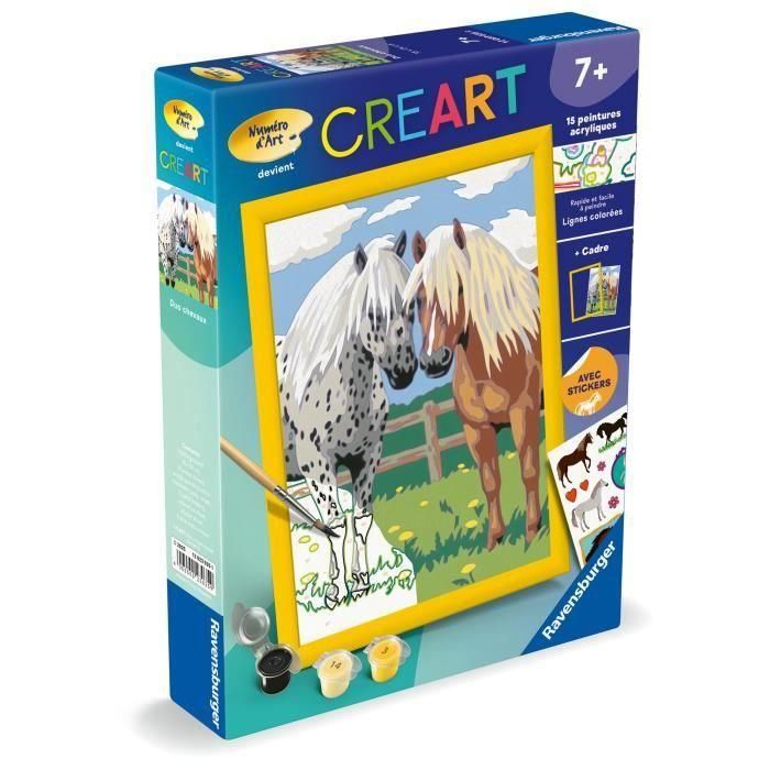 Ravensburger RAV12023035 CreArt Kids Duo Caballos 18x24cm 1