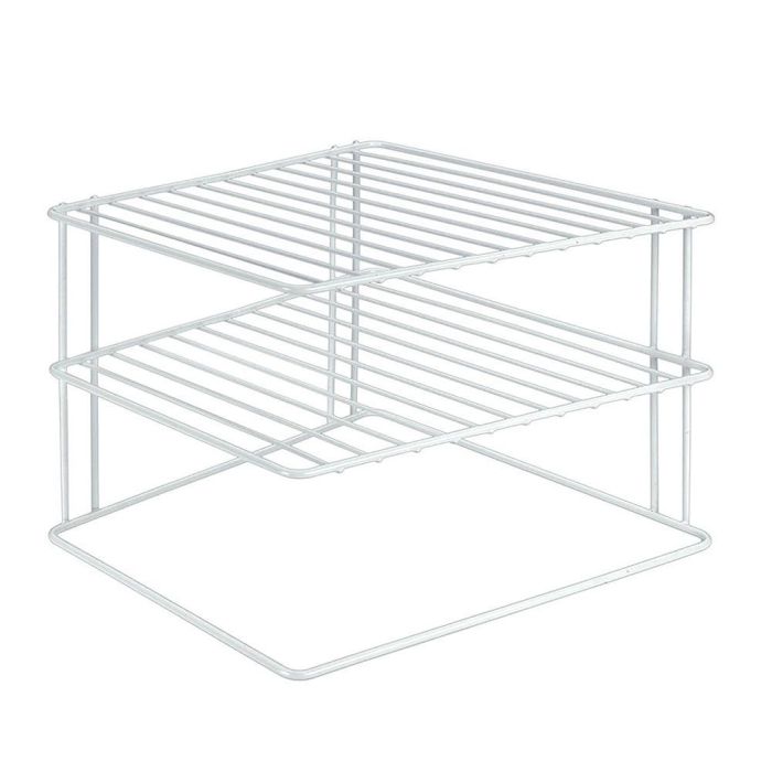 Metaltex Rinconera de 3 alturas 'Silos' 25x25x19cm, alambre plastificado LDPE, recubrimiento Polytherm Metallic 1 Metaltex Rinconera de 3 alturas 'Silos' 25x25x19cm, alambre plastificado LDPE, recubrimiento Polytherm Metallic 1
