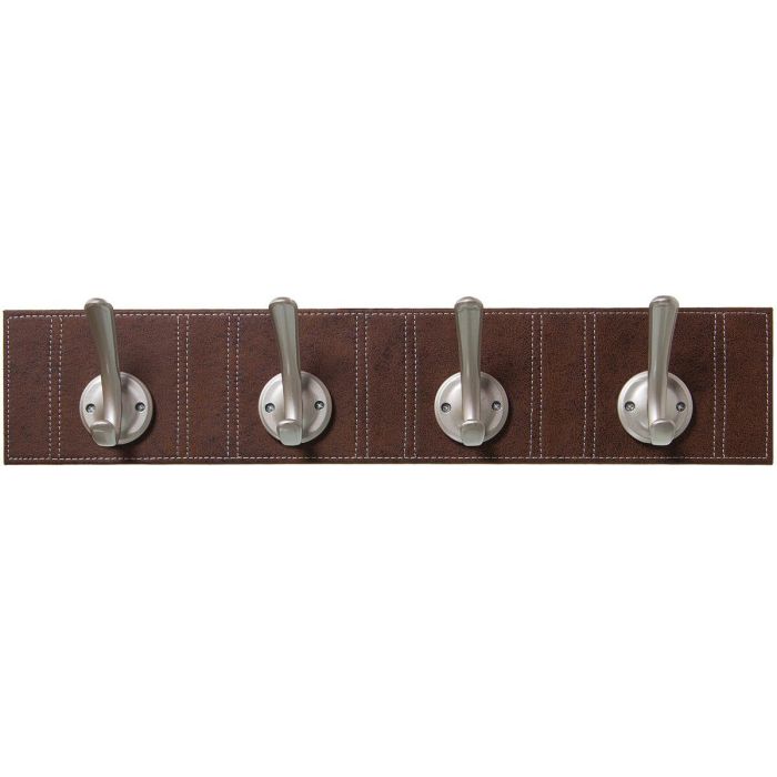 Perchero de Pared Alexandra House Living Marrón Piel 60 x 9 x 12 cm 2 Perchero de Pared Alexandra House Living Marrón Piel 60 x 9 x 12 cm 2