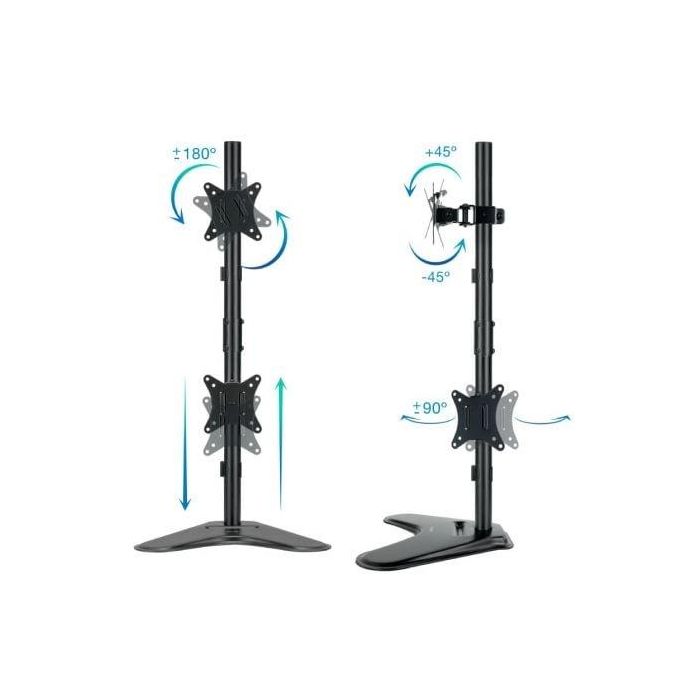 Soporte de Sobremesa para 2 Monitores TooQ DB1703TNV-B/ Giratorio/ Inclinable/ hasta 9kg 1 Soporte de Sobremesa para 2 Monitores TooQ DB1703TNV-B/ Giratorio/ Inclinable/ hasta 9kg 1