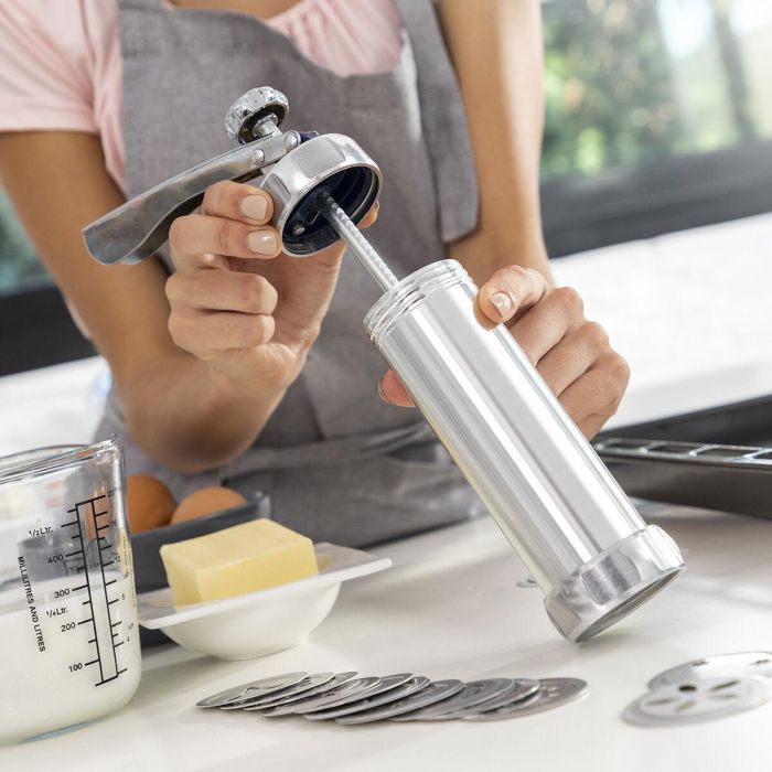 Máquina para Hacer Galletas y Manga Pastelera 2 en 1 Prekies InnovaGoods 8 Máquina para Hacer Galletas y Manga Pastelera 2 en 1 Prekies InnovaGoods 8