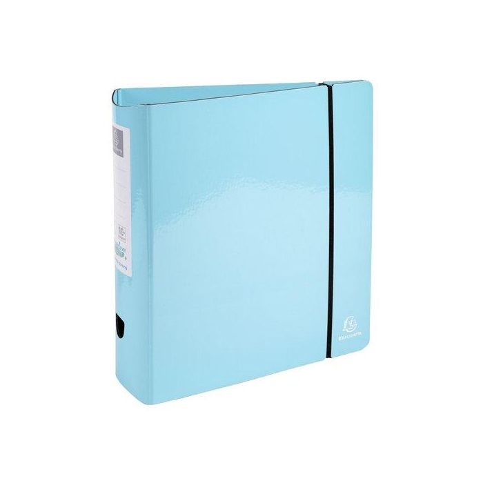 Archivador Palanca Exacompta Prem Touch Aquarel Carton Forrado A4 80Mm Redondo Azul