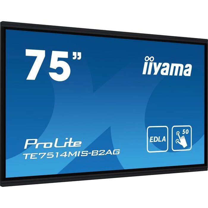 iiyama PROLITE TE7514MIS-B2AG Pantalla plana para señalización digital 190,5 cm (75") LCD Wifi 435 cd / m² 4K Ultra HD Negro Pantalla táctil Procesador incorporado Android 24/7 1 iiyama PROLITE TE7514MIS-B2AG Pantalla plana para señalización digital 190,5 cm (75") LCD Wifi 435 cd / m² 4K Ultra HD Negro Pantalla táctil Procesador incorporado Android 24/7 1