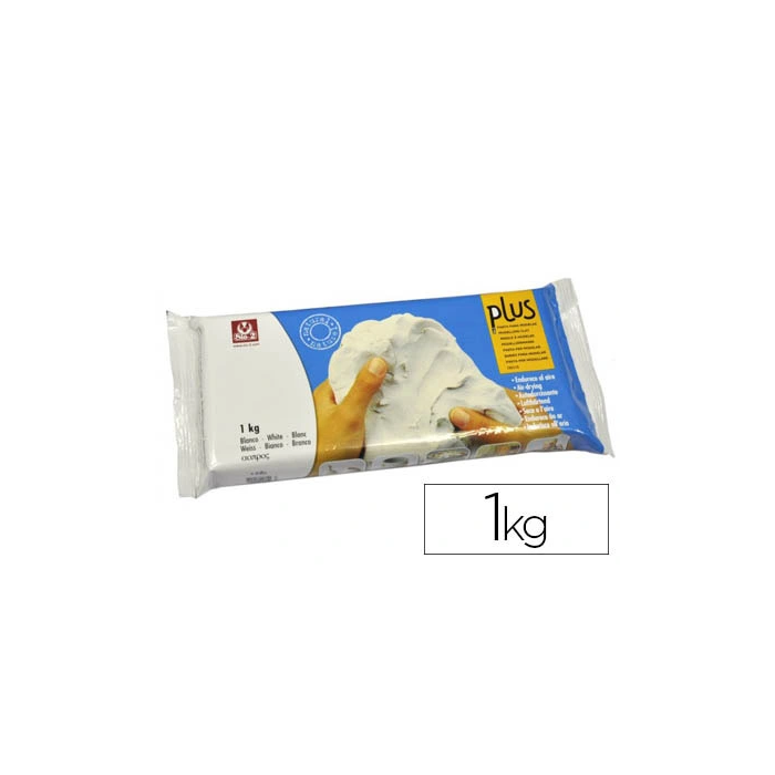 Sio-2 Arcilla Plus Blanca 1 kg, Pasta Cerámica Didáctica para Manualidades y Modelaje, Seca al Aire Sin Cocción 0 Sio-2 Arcilla Plus Blanca 1 kg, Pasta Cerámica Didáctica para Manualidades y Modelaje, Seca al Aire Sin Cocción 0