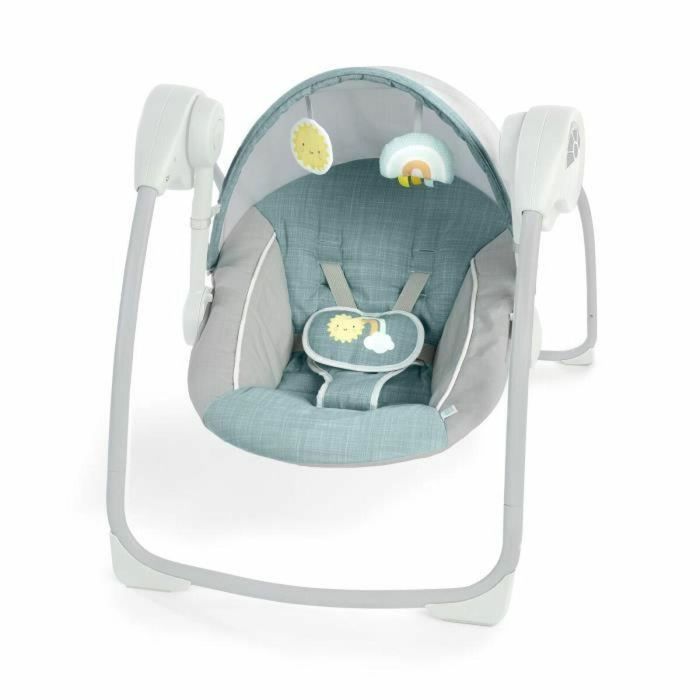 Ingenuity Columpio Portátil Sun Valley Canopy ING74451169050 con Toldo, 2 Juguetes, Asiento Reclinable 2 Posiciones - Gris Unisex 0-9 Meses 0 Ingenuity Columpio Portátil Sun Valley Canopy ING74451169050 con Toldo, 2 Juguetes, Asiento Reclinable 2 Posiciones - Gris Unisex 0-9 Meses 0