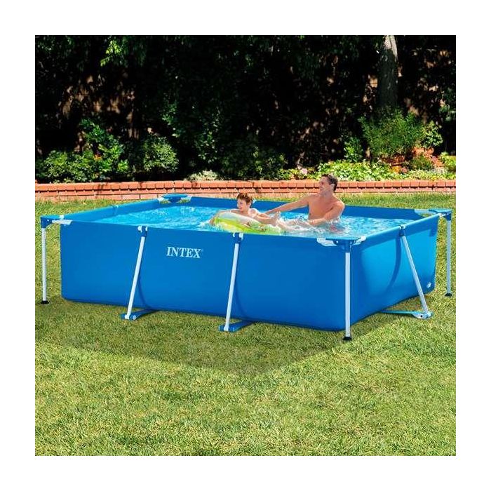 Intex 28272 Piscina Elevada Small Frame familiar rectangular de acero y PVC 300x200x75 cm 3843 Litros, fácil montaje 4 Intex 28272 Piscina Elevada Small Frame familiar rectangular de acero y PVC 300x200x75 cm 3843 Litros, fácil montaje 4