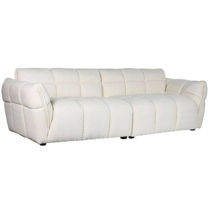 DKD Home Decor Sofá Moderno Blanco 260 x 108 x 82 cm Poliéster y Madera Desmontable