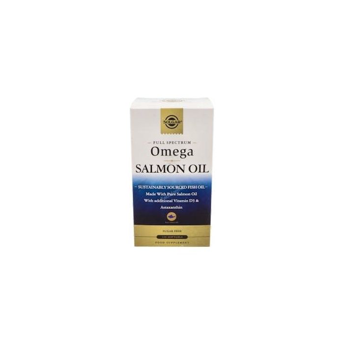 Solgar Omega Full Spectrum Aceite de Salmón Salvaje de Alaska Vitamina D3 120 Cápsulas Blandas