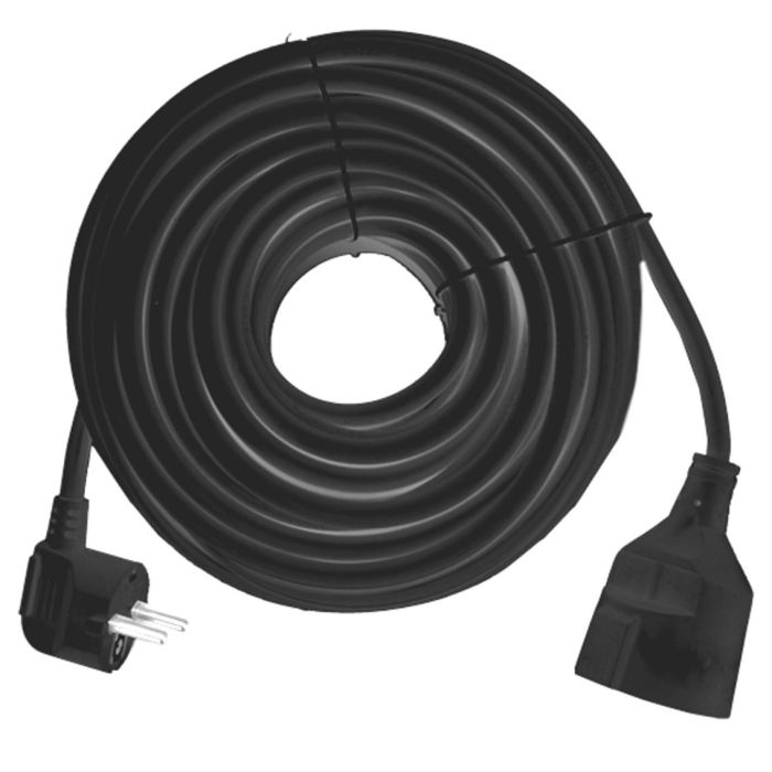 Silver Cable Prolongador Corriente 10M, Negro, Caucho y Cobre, 3500W, 16A, 250V, 1.5mm, H05VV-F, VDE, CE, GS 1