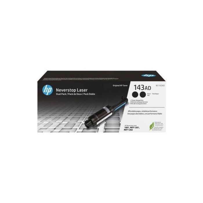HP 143A Kit de recarga de toner Neverstop Pack 2