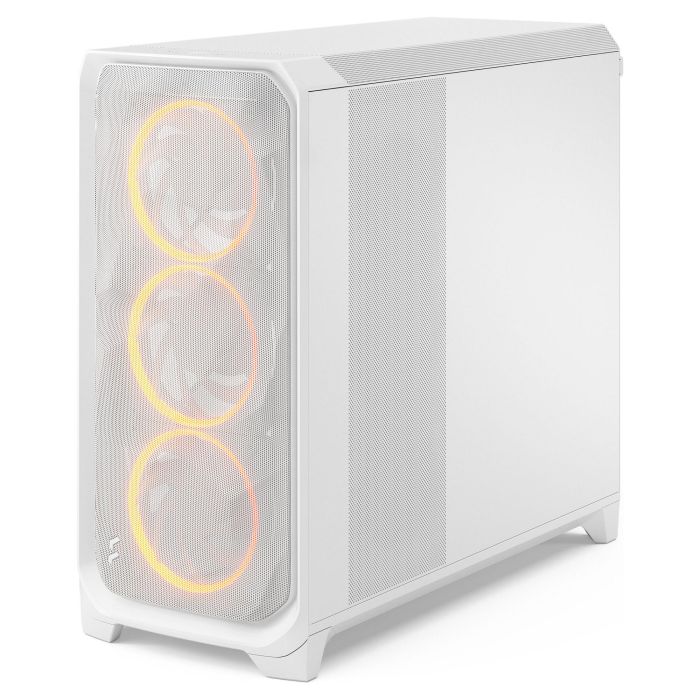 Fractal Design Meshify 3 XL White RGB TG Light Tint Caja de PC Midi con Ventana de Vidrio Templado y Panel Frontal de Malla