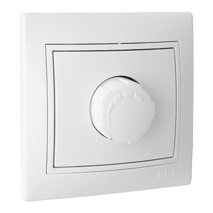 Solera Regulador LED Blanco 10A 250V Serie Europa ERP31LEDU, Termoplástico, 83x81mm