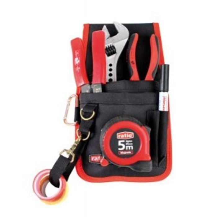 RATIO Porta-Herramientas Multibolsillos con 5 Compartimentos para Organización y Almacenamiento Eficiente de Utensilios y Accesorios