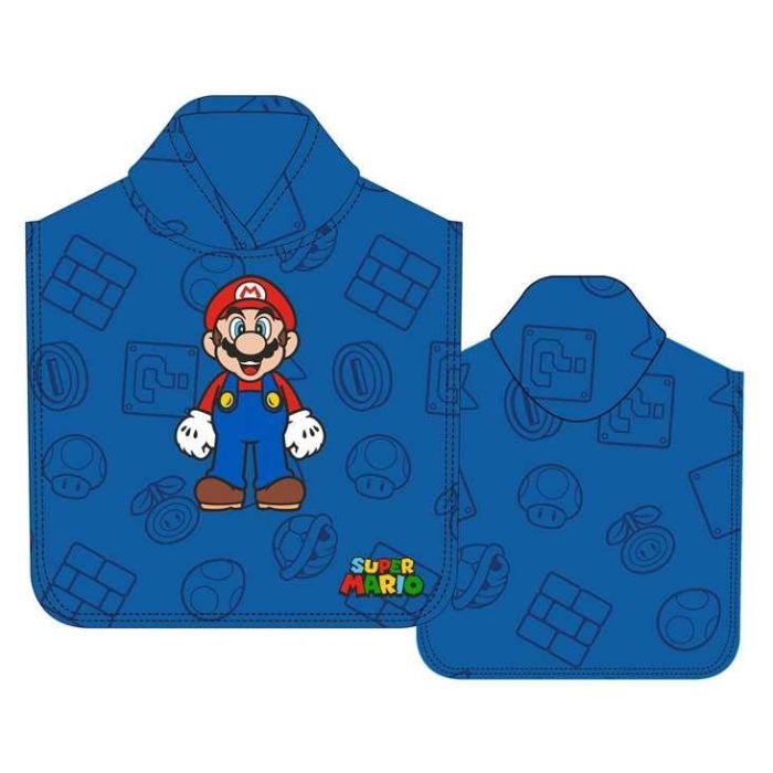Safta Poncho Super Mario Microfibra 50x100cm 1 Safta Poncho Super Mario Microfibra 50x100cm 1